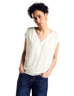 STREET ONE Damen A344732 Sommer Bluse mit Struktur, Off White, 34 von Street One