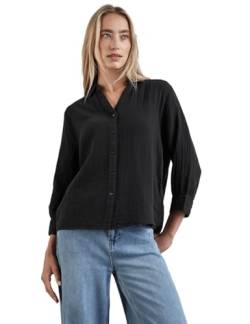 STREET ONE Damen A344955 Musselin-Bluse, Black, 38 von Street One