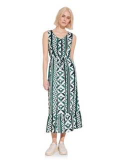 STREET ONE Damen A143970 Maxikleid Mit Print, Cool Vintage Green, 40 EU von Street One