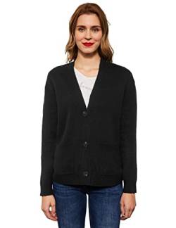 Street One Damen A253472 Strickjacke, Black, 44 von Street One