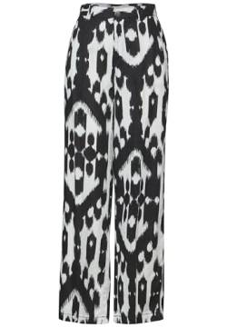 Street One Damen Leinenhose mit Print Black,36W/32L von Street One