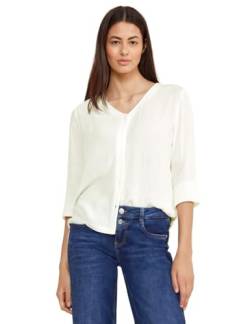 Street One Damen T-Shirt im Materialmix off white 42 von Street One