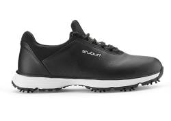 Stuburt Herren Evolve Klassischer Golfschuh, Wasserdicht, Komfort mit Spikes Regenschuh, Schwarz, 42.5 EU von Stuburt