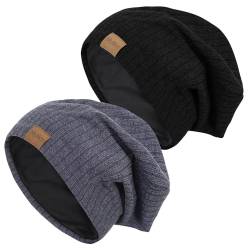 Stynice Slouch Beanie Mütze Herren Winter - Leichte Atmungsaktiv Wintermütze for Herren Damen - Dünn Mütze aus Jersey Baumwolle mit Elasthan-Anteil, Einheitsgröße von Stynice