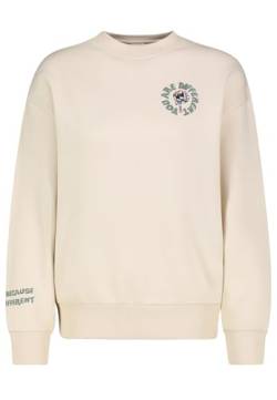 Sublevel Damen Sweater mit 3D Print, Oversized Trendy Pullover light-beige M von Sublevel