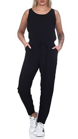 Sublevel Damen Viskose Jumpsuit LSL-444 Overall ärmellos Black S von Sublevel