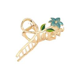 Haarklammer Haarklammern for Frauen dickes Haar, 2023 neue elegante Kamelie Haarspangen Damenmode Gold Blume Pferdeschwanz Clips große Clip Headwear Haarschmuck Haarschmuck von Sudemota