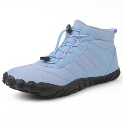 Sudychen Barfußschuhe Winter Herren Damen Wasserabweisend Warm Gefüttert Winterschuhe Outdoor Rutschfeste Winterstiefel Traillaufschuhee von Sudychen