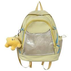 Transparente Schultasche Für Damen PVC Rucksack Große Kapazität Lässiger Tagesrucksack Geeignet Für Schule Und Alltag von SueaLe