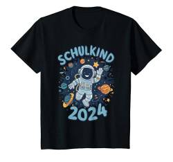 Kinder Kinder Schulkind 2024 Astronaut Weltraumplanet T-Shirt von Süße Astronauten-Weltraumanmeldung 2024