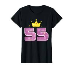 55. Geburtstag Süßes Krone Queen für Frau 55 Jahre T-Shirt von Süße Geburtstag Geschenkidee für Frauen Damen