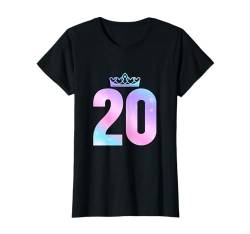 20. Geburtstag Süßes Krone Queen für Frau 20 Jahre T-Shirt von Süße Geburtstag Geschenkidee für Mädchen Frauen