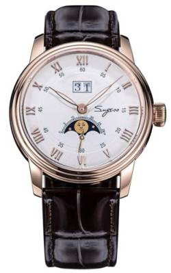 SUGESS Seagull ST2528 Automatische Mondphase Saphir Display Weiß Roségold 1963 BNIB, weiß von Sugess