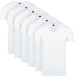 Suitable Vita T-Shirt V-Ausschnitt Weiß 6-Pack - Grösse S - Herren - Bekleidung von Suitable