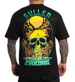 Sullen Men's Castaway Island Standard Black Short Sleeve T Shirt 3XL von Sullen