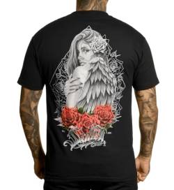 Sullen Men's Rose Angel Standard Black Short Sleeve T Shirt XL von Sullen