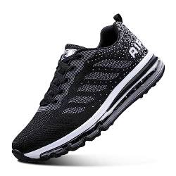 Sumateng Herren Damen Sportschuhe Air Sneakers Turnschuhe Unisex Laufschuhe Leichtgewichts Walkingschuhe Fitness Shoes Outdoor Schuhe BlackWhite 34 von Sumateng