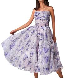 Sumuqi Damen Sommerkleid Casual Basic Blusen Kleid Print Basic Bluse Maxi Kleider Festlich Elegant Damen Strickkleid Schwarzes Brautkleider Hochzeitskleider Frau Abschlusskleid Boho Kleid von Sumuqi