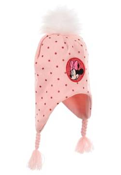 Sun City Minnie Mouse Kinder Winter-Mütze Mädchen Bommel-Mütze, Farbe:Rosa, Größe:52 von Sun City