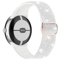 Stretch-Nylonband, kompatibel mit Google Pixel Watch/Pixel Watch 2, elastisches Ersatzarmband für Google Pixel Smartwatch-Armbänder für Damen und Herren. von Sunnyson