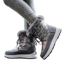 Meine Bestellungen Anzeigen 2024, Damen Boots Winter Gefüttert Wasserdicht Snowboot Schneestiefel Warm Kurze Stiefeletten Winterboots Komfort Winter Boots Winterschuhe Winterstiefel Ankle Boots von Sunnyuk