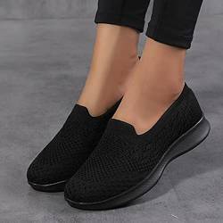 Schwarze Turnschuhe Damen Elegant Classic Outdoor Sportlich Schuhe Sneaker Frauen Sportschuhe Weiss Hoch Trainingsschuhe Walkingschuhe Freizeitsportschuhe Plate Schuhe für Gehen Laufen Joggen Sports von Sunnyuk