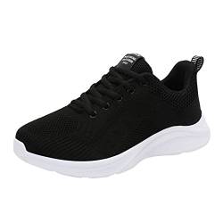 Weiße Turnschuhe Damen Tennis Running Laufschuhe Frauen Sportschuhe Fitnessstudio Knöchelhoch Joggingschuhe Straßenlaufschuhe Slip-On Schuhe Fußballschuhe für Schule Walking Fitness Gym Sport von Sunnyuk