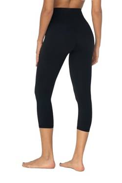 Sunzel Sunzfly Capri Leggings Damen, 3/4 Sporthose High Waist Leggins für Gym Yoga,19" Schwarz, X-Groß von Sunzel