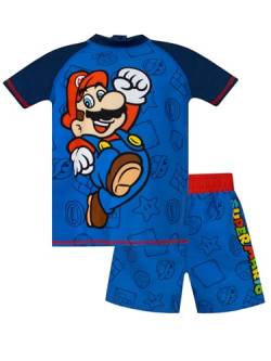 Mario Badeanzug | Schwimmanzug Kinder | Badeanzug Jungen | Blau 122 von Super Mario