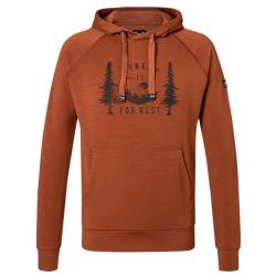 super.natural - Favourite For Rest Hoodie - Merinohoodie Gr 48/50 - M rot von Super.Natural