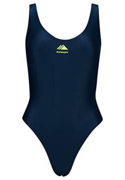 Superdry Damen Badebekleidung Schwimmanzug, Blaue Flasche, 42 von Superdry