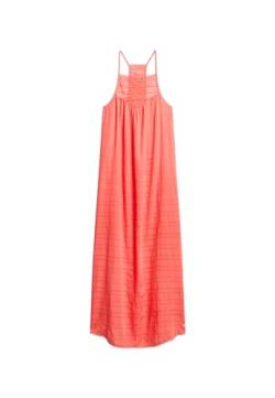 Superdry Damen Maxi-Strandkleid mit Spitze und Nackenträger Hellrosa Korallrot 44 von Superdry