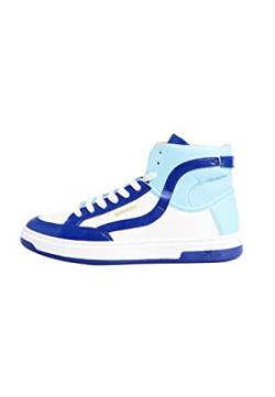 Superdry Damen Vegan Basket Ov High Trainer Sneaker, Fluro Blue Navy White, 37 EU von Superdry