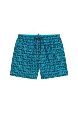 Superdry Herren 15" Badeshorts aus recyceltem Material mit Print Marineblau Geometrischer Print M von Superdry