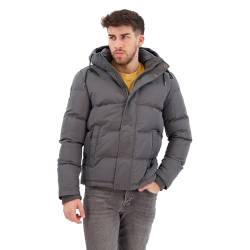 Superdry Herren Everest Short Hooded Puffer A4 – gepolstert, Charcoal, L von Superdry