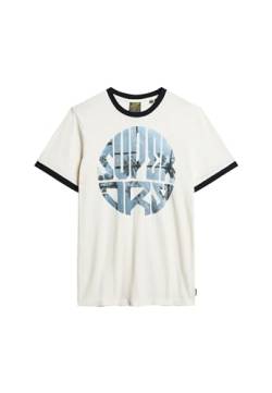 Superdry Herren T-Shirt mit Logo und Fotoprint Winterweiß S von Superdry