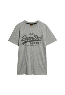 Superdry Herren Vintage Vl Tee Hemd, Athletic Grey Marl, XXL von Superdry