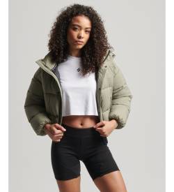 Superdry für Damen. W5011265A Kurze Steppjacke Cocoon grün (XL), Lässig, Nylon von Superdry