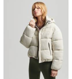 Superdry für Damen. W5011265A Kurze Steppjacke Cocoon weiß (S), Lässig, Nylon von Superdry