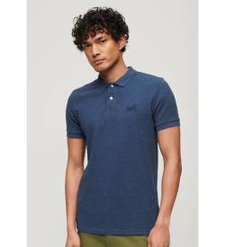 Superdry für Herren. M1110343A Klassisches marineblaues Piqué-Poloshirt (XL), Lässig, Baumwolle, Kurzarm von Superdry