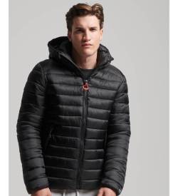 Superdry für Herren. M5011821A Fuji Sport Steppjacke schwarz (S), Lässig, Recyceltes Nylon von Superdry