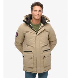 Superdry für Herren. M5011909A City Padded Parka beige (M), Lässig, Recyceltes Polyester von Superdry