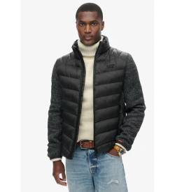 Superdry für Herren. M5011916A Storm Knit Hybrid Wattierte Jacke schwarz (XL), Lässig, Nachhaltig, Recyceltes Nylon von Superdry