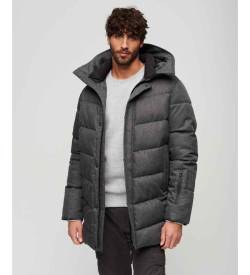 Superdry für Herren. M5011980A Steppjacke City Chevron grau (S), Lässig, Recyceltes Polyester, Nachhaltig von Superdry