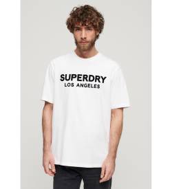 Superdry für Herren. M6010805A Luxury Sport lockeres T-Shirt weiß (XXL), Lässig, Baumwolle, Kurzarm von Superdry