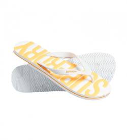 Superdry für Herren. MF310237A Vegane Flip Flops weiß (M), Wohnung, Keine, Lässig, Strandbekleidung von Superdry