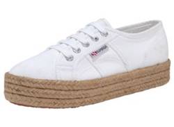 Plateausneaker SUPERGA "COTROPW" Gr. 40, weiß Schuhe Canvassneaker Espadrille Schnürschuh mit klassischem Canvas-Obermaterial von Superga