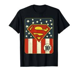 Superman US-Flagge Golden Age 10 Cent Kunst T-Shirt von Superman