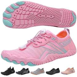 Wasserschuhe für Herren und Damen, Strandschuhe, schnell trocknend, Barfußschuhe, Aquaschuhe, Meeresschuhe, Surfen, Tauchen, Poolschuhe für Herren und Damen, rose, 38 EU von Bravover