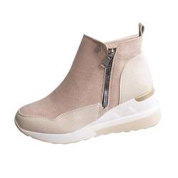 Schwarze Boots Damen Gefüttert Fellgefütterte Gefüttert Stiefel Schneeschuhe Elegant Klassische Boots Schnee Chelsea Boots Warme Damenwinterschuhe Schneestiefel Thermo Winterschuhe Damenstiefel von Surttan